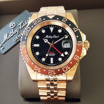 Mathey-Tissot - GMT - Swiss Gold - Worldwide - Cyclops - NEW, Sieraden, Tassen en Uiterlijk, Horloges | Heren, Nieuw