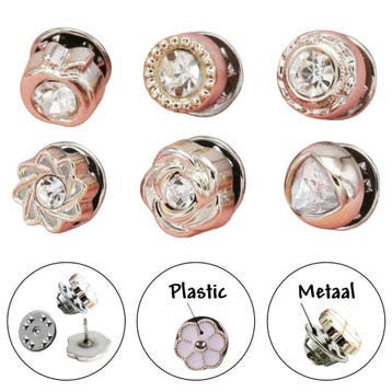 Fako Bijoux - Pin Broche Mini - Steek Pin Knopen Set - 6, Verzenden, Nieuw