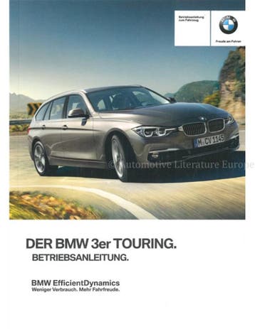 2016 BMW 3 SERIE TOURING INSTRUCTIEBOEKJE DUITS