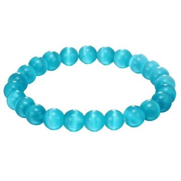 Fako Bijoux - Armband - Cats Eye - Kattenoog - Turquoise, Verzenden, Nieuw