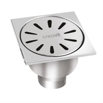 Doucheput Creavit RVS 150x150mm Onderuitlaat, Doe-het-zelf en Verbouw, Sanitair, Ophalen of Verzenden, Nieuw
