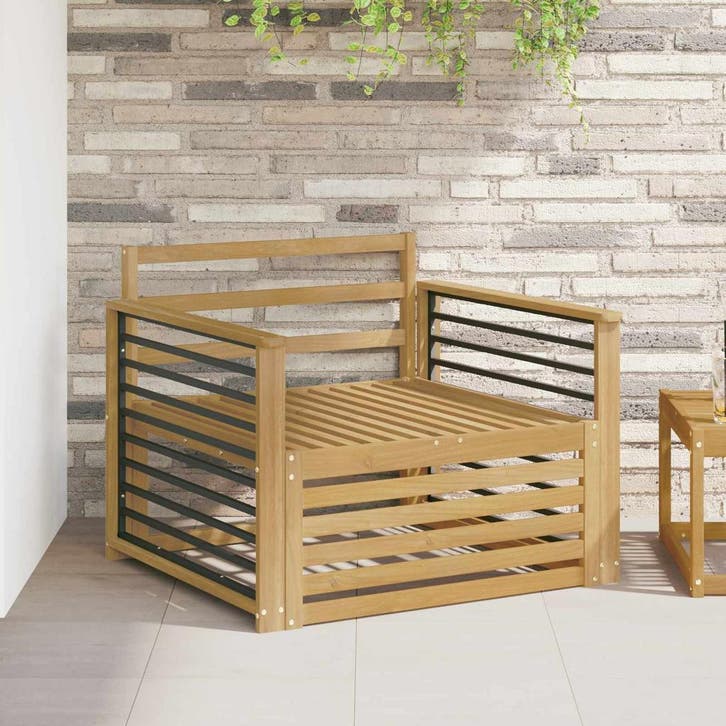 vidaXL Tuinbank Massief Acaciahout Wit, Tuin en Terras, Tuinsets en Loungesets, Nieuw, Verzenden