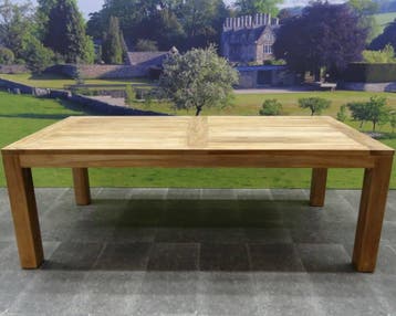 Krista dining tuintafel 220x100xH77,5 cm teak, Tuin en Terras, Ophalen of Verzenden, Nieuw, Teakhout