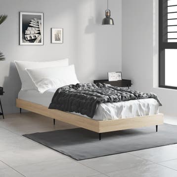 vidaXL Bedframe zonder matras hout sonoma eikenkleurig, Eenpersoons, Bruin, Verzenden, Nieuw