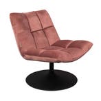 *WOONWINKEL* Dutchbone Bar Velvet Roze Draaifauteuil Fluweel, Verzenden, Nieuw