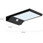 Solar wandlamp Slim - Voordeelset van 3 - Zwart, Zonne-energie, Kunststof, Verzenden, Wandlamp