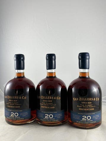 Van Zellers - 20 years old Tawny - Porto - 3 Flessen (0.75, Nieuw