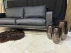 Gispen AD 3 zits bank - Toledo zwart - als nieuw -, Zo goed als nieuw, Driepersoons, Leer
