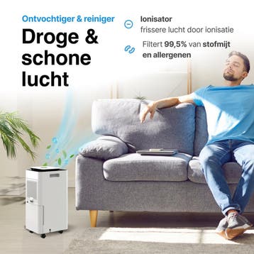 Luchtontvochtiger en Luchtreiniger - 12L - HEPA filter - 210, Witgoed en Apparatuur, Verzenden, Zo goed als nieuw
