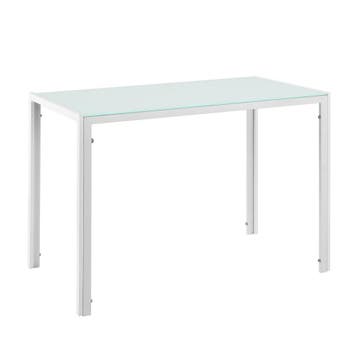 Eethoek Delft glazen eettafel met 4 stoelen wit, Huis en Inrichting, Tafels | Eettafels, Verzenden, Nieuw