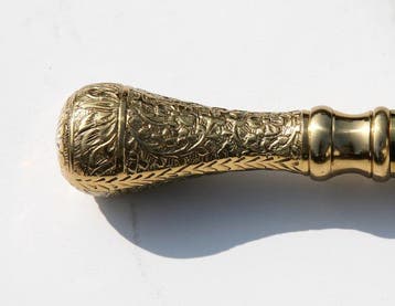 Wandelstok - gold drop - metaal hout