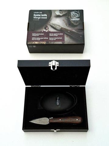 Laguiole - Oyster Knife & Oyster holder - Wengé Black handle