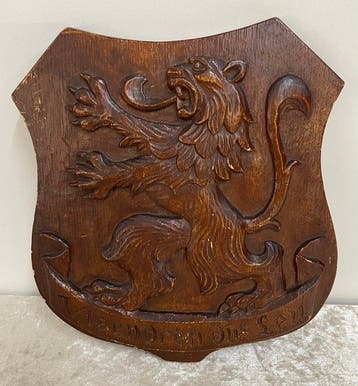 Decoratief ornament - België - Oud Wapenschild Leeuw