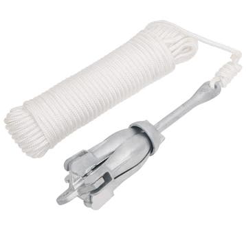 vidaXL Anker met touw inklapbaar 3,2 kg smeedijzer, Verzenden, Nieuw
