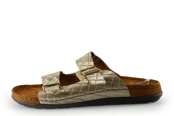 Rohde Slippers in maat 42 Goud, Kleding | Dames, Schoenen, Slippers, Overige kleuren, Verzenden, Rohde