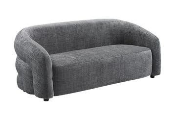 Bank VOQUE 200cm 3-zits chenille grijs - 47466, Ophalen of Verzenden, Nieuw