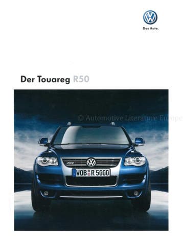 2008 VOLKSWAGEN TOUAREG R50 BROCHURE DUITS, Nieuw, Volkswagen, Author