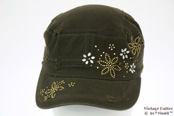 Legerpet Clockhouse groen rough look met strass 56-58 Nieuw, Kleding | Dames, Hoeden en Petten, Pet, Nieuw, One size fits all