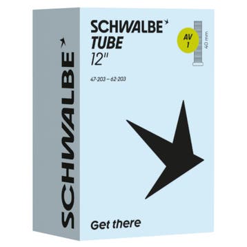 Schwalbe AV1 12 - Binnenband - 45° Autoventiel 40 mm - 47/, Ophalen of Verzenden, Nieuw, Schwalbe