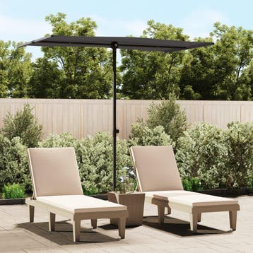 vidaXL Parasol met aluminium paal 180x110 cm, Verzenden, Nieuw, 1 tot 2 meter