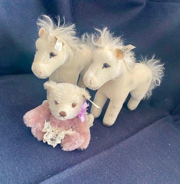Steiff - Speelgoed Steiff bear and horses set - 1990-2000 -