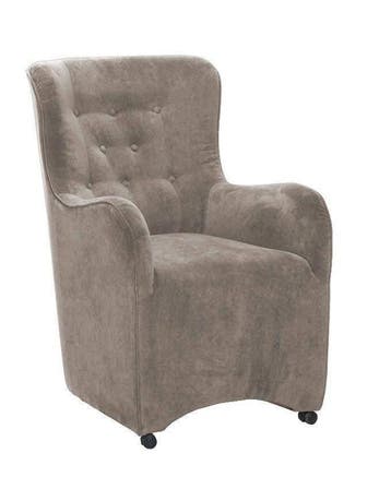 Eetkamerstoel Jennifer - eetkamerstoelen - Taupe, Nieuw, Stof