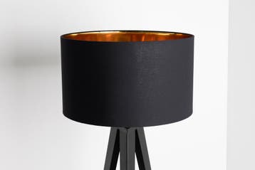 Lampenkap 40x25x40cm zwart goud voor tafellampen - 42204, Ophalen of Verzenden, Nieuw