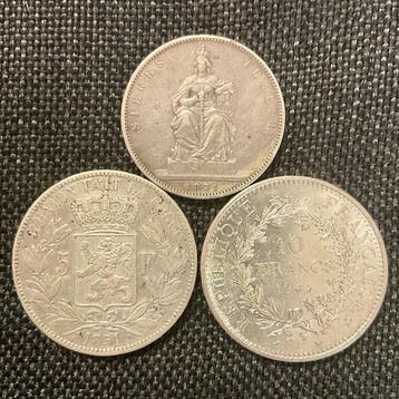 België, Frankrijk, Duitsland. Leopold I. 5 Francs Europa – 3