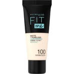 Maybelline New York Fit Me Matte & Poreless 100 Warm Ivory, Verzenden, Nieuw, Make-up