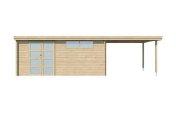 Woodlands Blokhut Oregon met Overkapping 805 x 295 cm, Nieuw