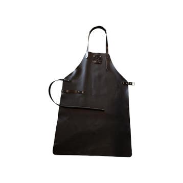 OFYR Leren Schort Zwart - Barbecue accessoire, Tuin en Terras, Barbecue-accessoires, Nieuw