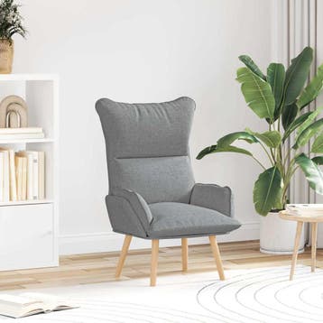 vidaXL Fauteuil Lichtgrijs 69 x 74 x 93 cm Stof en multiplex, Verzenden, Nieuw
