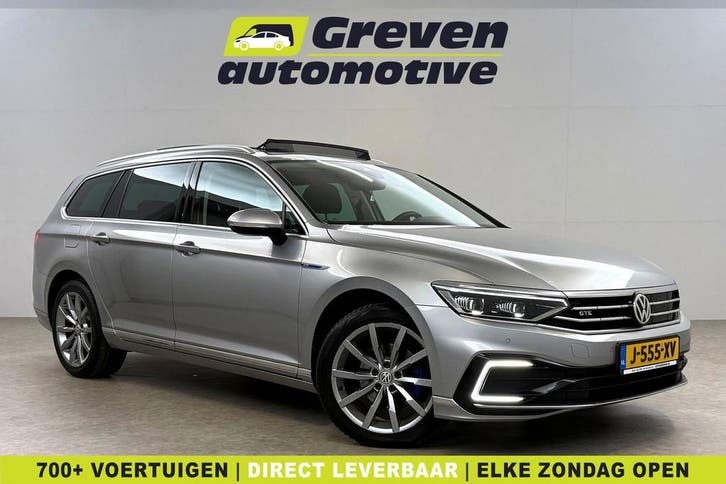 Volkswagen Passat 1.4 TSI PHEV GTE | Pano | Camera | Virtual, Auto's, Bestelauto's, Te koop, Automaat, Zilver of Grijs, Volkswagen