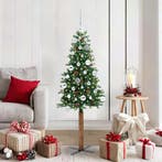 vidaXL Slanke Kerstboom Groen 150 cm PVC en massief, Diversen, Kerst, Verzenden, Nieuw