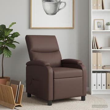 vidaXL Massage Recliner Bruin Kunstleer, Huis en Inrichting, Verzenden, Nieuw