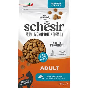 Schesir Monoproteïne Kattenvoer Droog Vis 1,5 kg, Verzenden, Kat