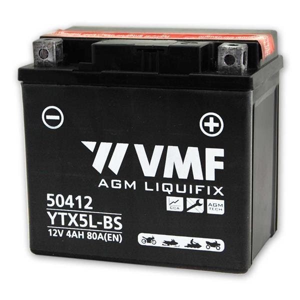 Accu VMF Powersport MF YTX5L-BS (DTX5L-BS/ NTX5L-BS/ 50412), Fietsen en Brommers, Brommeronderdelen | Scooters, Verzenden
