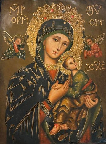 Peruvian school (XX) - Our Lady of Perpetual Help