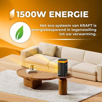 2dekans | KRAFT Elektrische Kachel - Keramische, Ophalen of Verzenden, Zo goed als nieuw