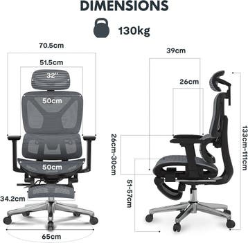 Ergonomische Bureaustoel -  Office Chair - Gamestoel - Volwa, Verzenden, Zo goed als nieuw