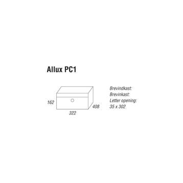 Systeembrievenbus Allux PC1 voor/achter alumiumgrijs RAL9006, Verzenden, Nieuw