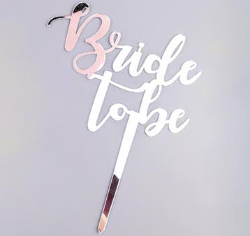 Bride to Be taart topper goud, zilver of rosé goud, Hobby en Vrije tijd, Taarten en Cupcakes maken, Verzenden, Nieuw, Taarten of Cupcakes