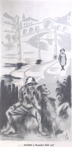 Spotprent over Mussolini en Italië (lijst optie, Lithos), Verzenden