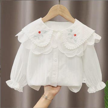 Schattig Geborduurd Prinsessen Blouse Shirt voor Baby Meisje, Verzenden, Nieuw
