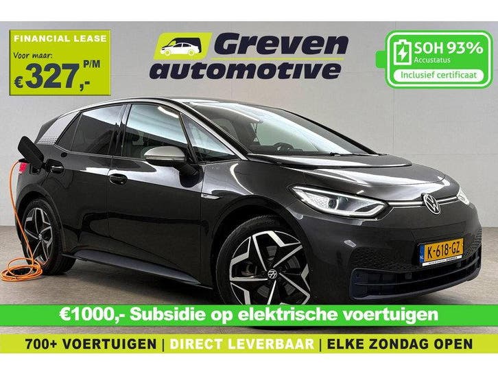 Volkswagen ID.3 First Plus 58 kWh | Snelladen | SOH 93% |, Auto's, Volkswagen, Automaat, Hatchback, Elektrisch, Zilver of Grijs