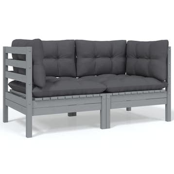 Loungebank Grijs - 127cm - Tweedekansje - Laatste Stuk!, Tuin en Terras, Ophalen of Verzenden, Gebruikt, Hout