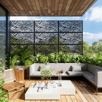 Kamerscherm And 180x90x40 cm zwart casa.pro, Tuin en Terras, Verzenden, Nieuw