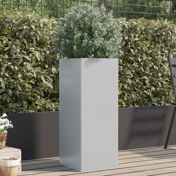 vidaXL Plantenbak 32x29x75 cm gegalvaniseerd staal, Tuin en Terras, Verzenden, Nieuw, Metaal