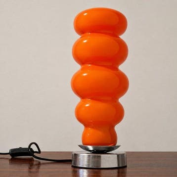 Tafellamp - Metaal, Glas - Vintage. Ruimtevaarttijdperk., Antiek en Kunst
