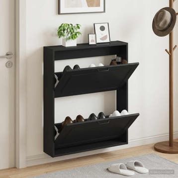 vidaXL Wandgemonteerde Schoenkast UTRECHT 71 x 17 x 86 cm, Verzenden, Nieuw